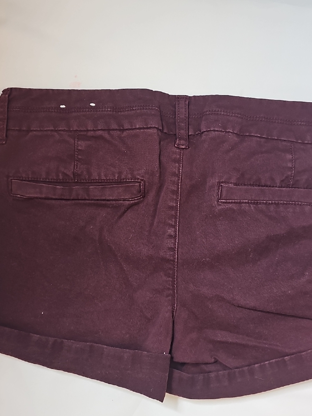 American Eagle Outfitters Women’s Wine Jean Shorts - Picture 3 of 6